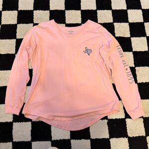 State of Mine Texas LS Pink T Shirt Size 2XL